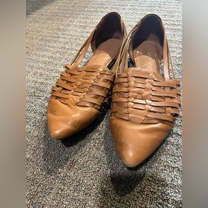 Woven Pointy Toe Flats Size 8